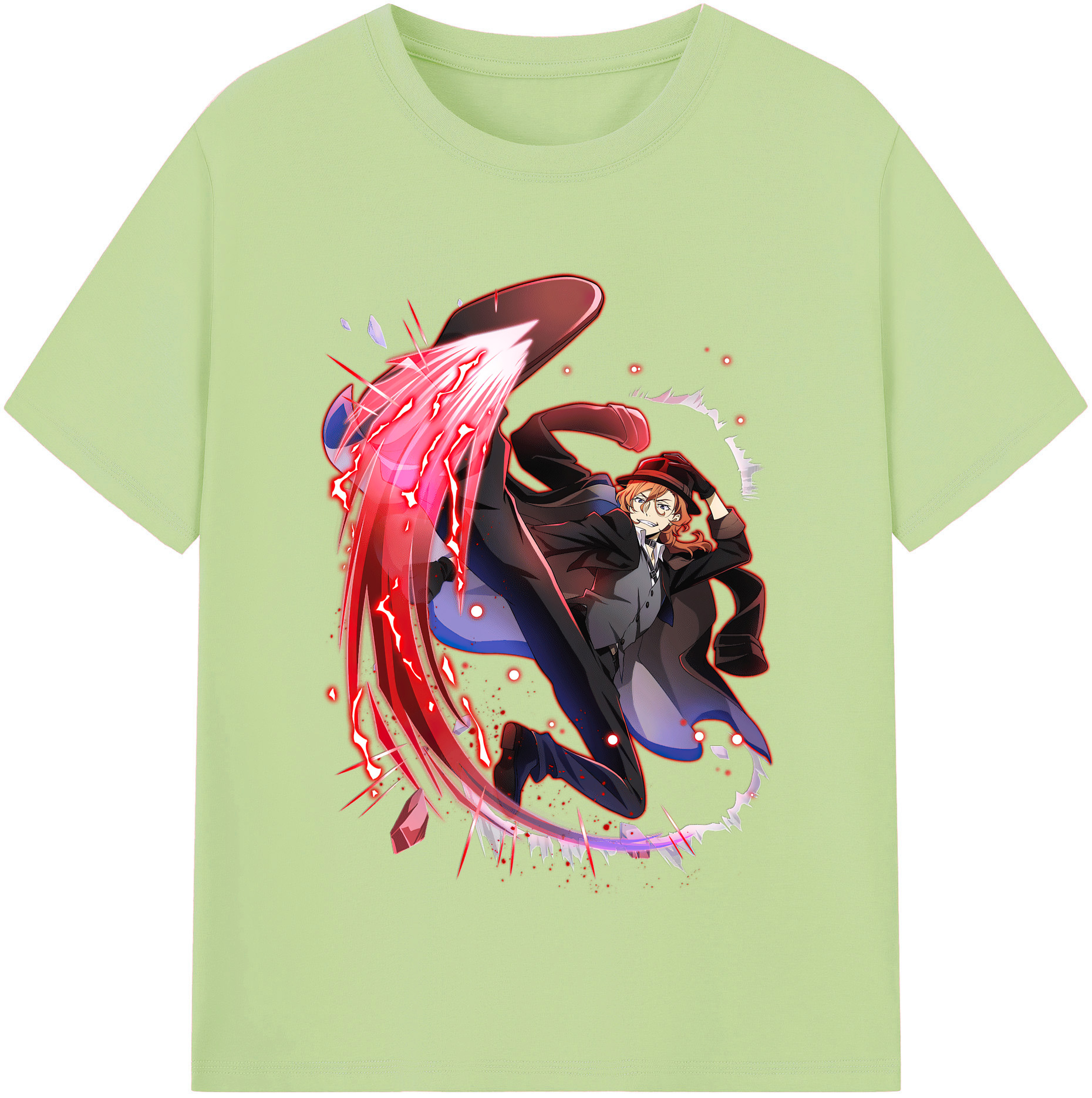 （画像用） 文豪ストレイドッグス Bungo Stray Dogs 綿100％半袖Tシャツ（フロントプリント）